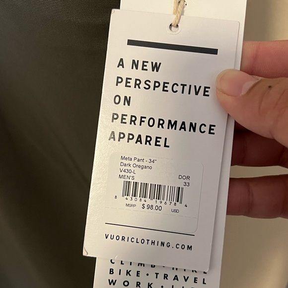 Vuori Meta Men's 5-Pocket Pants color: Dark Oregano - Picture 6 of 6